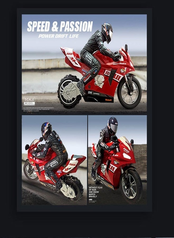 فايكنجز دراجة نارية كهربائية من طراز VIKINGS RC، بمقياس 1/6، تعمل بتردد 2.4 جيجا هرتز، بمحركين كهربائيين، وعجلتين، ذاتية التوازن، وقادرة على القيام بحركات بهلوانية، مزودة بجيروسكوب سداسي المحاور، هدية مثالية للكبار والصغار (إصدار جاهز للتشغيل). - Image 5